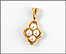 Pearl Cluster Pendant in Yellow Gold THUMBNAIL