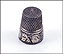 Flower Border Thimble Size 6 in Sterling Silver THUMBNAIL