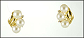 Pearl Omega Back Earrings in 14K Yellow Gold THUMBNAIL