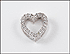 Diamond Heart Slide in 18K White Gold THUMBNAIL