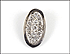Oval Diamond Cluster Pendant in White Gold THUMBNAIL