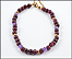 Garnet and Amethyst Bead Bracelet in 14K Yellow Gold THUMBNAIL