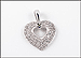 Pave' Diamond Heart Pendant in 10K White Gold THUMBNAIL
