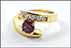 Tourmaline and Diamond Ring in 14K Yellow Gold THUMBNAIL