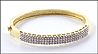 Diamond Bangle Bracelet in 14K Yellow Gold THUMBNAIL