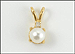 Pearl Pendant in 14K Yellow Gold THUMBNAIL