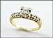 Vintage Diamond Wedding Ring in Yellow Gold THUMBNAIL