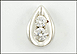 Diamond Teardrop Pendant in 14K White Gold THUMBNAIL