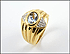 Blue Zircon Ring in 14K Yellow Gold THUMBNAIL