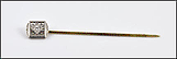 Diamond Filigree Stickpin in Two-Tone Gold THUMBNAIL