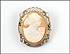 Cameo In Silver Filigree Pin 1930-40s in Silver THUMBNAIL