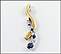 Multi Sapphire and Diamond Pendant in 14K Yellow and White Gold THUMBNAIL
