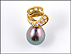 South Sea Pearl and Diamond Pendant in 18K Yellow Gold THUMBNAIL