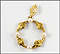 Four Pearl and Circle Of Leaves Pendant in Yellow Gold THUMBNAIL