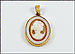 Shell Cameo Pendant in 14K Yellow Gold THUMBNAIL