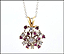 Multi Ruby and Diamond Pendant in 14K White and Yellow Gold THUMBNAIL