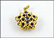 Multi Blue Sapphire Star Shape Pendant in 14K Yellow Gold THUMBNAIL