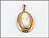 Multi Pearl Shell Cameo Oval Pendant in Yellow Gold THUMBNAIL