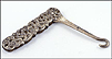 1890s Repousse Glove Hook in Sterling Silver THUMBNAIL