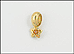 Tiny Citrine Star On Large Bale Pendant in 10K Yellow Gold THUMBNAIL