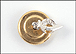 Vintage Diamond Shriner Tie Tack in Yellow Gold THUMBNAIL