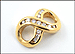 Channel Set Diamond Infinity Slide in Yellow Gold THUMBNAIL