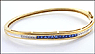 Blue Sapphire and Diamond Bracelet in 14K Yellow Gold THUMBNAIL