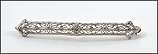 1915 Diamond Filigree Bar Pin in White Gold THUMBNAIL