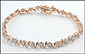 Diamond Clusters Bracelet in 14K Yellow Gold THUMBNAIL