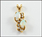 Opals with Diamond Accents Pendant in Yellow Gold THUMBNAIL