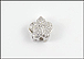 Pave' Diamond Star Pendant Slide in 14K White Gold THUMBNAIL