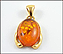 Amber Pendant in 14K Yellow Gold THUMBNAIL