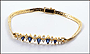 Sapphire and Diamond Bracelet in 14K Yellow Gold THUMBNAIL