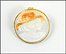Deep Cut 1960s Shell Cameo Pin or Pendant in 14K Yellow Gold THUMBNAIL