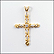 Diamond Cross Pendant in 14K Yellow Gold THUMBNAIL