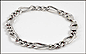 Figaro Bracelet in 14K White Gold THUMBNAIL