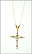 Diamond Cross Pendant in 14K Yellow Gold THUMBNAIL