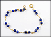 Round Bead Lapis Bracelet in 18K Yellow Gold THUMBNAIL