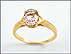 8x6 mm Kunzite Solitaire Ring in 14K Yellow Gold THUMBNAIL