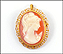 Cameo Brooch or Pendant in 14K Yellow Gold THUMBNAIL