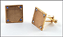 Sapphire Cufflinks in 14K Yellow Gold THUMBNAIL
