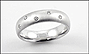 5 mm Satin Diamond Band in 14K White Gold THUMBNAIL