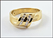 Round Brilliant Cut Channel Diamond Ring in 14K Yellow Gold THUMBNAIL