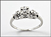 Round Brilliant Cut Diamond Estate Ring in 14K White Gold THUMBNAIL