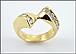 Channel Set Swirl Diamond Ring in 14K Yellow Gold THUMBNAIL
