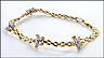 Four Station Marquise Cut Tanzanite Bracelet in 14K Yellow Gold THUMBNAIL