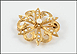 Opal and Pearl Brooch in 14K Yellow Gold THUMBNAIL