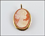 Cameo Pendant or Brooch in 14K Yellow Gold THUMBNAIL