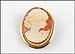Cameo Pendant or Brooch in 14K Yellow Gold THUMBNAIL