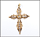 1910's Large Cross Pendant in 18K Yellow Gold THUMBNAIL